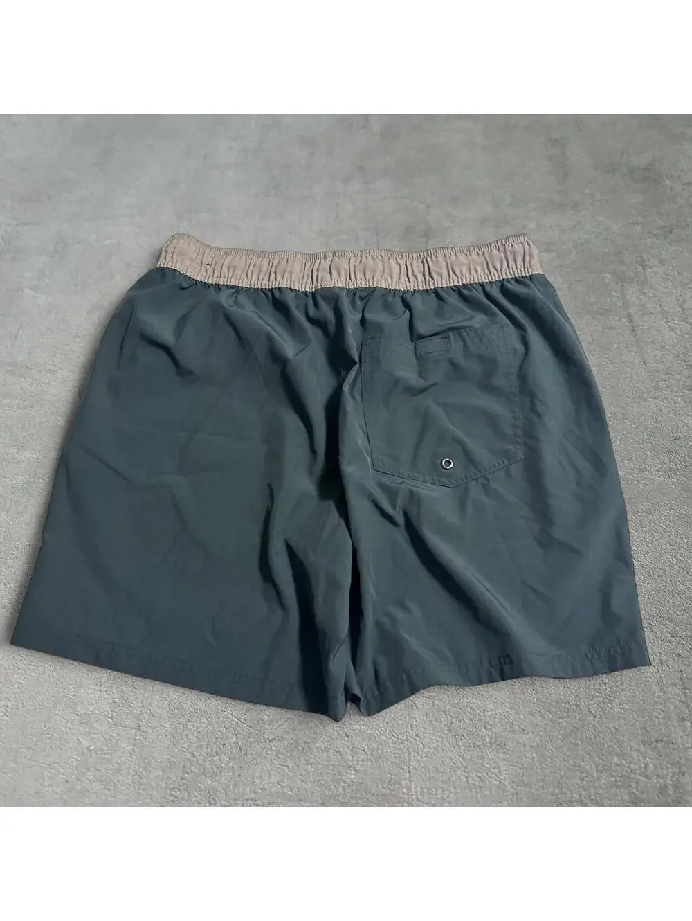Legend classic green & tan activewear workout shorts